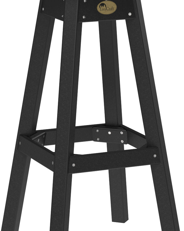 LuxCraft Poly Bar Stool (Coastal Gray & Black)