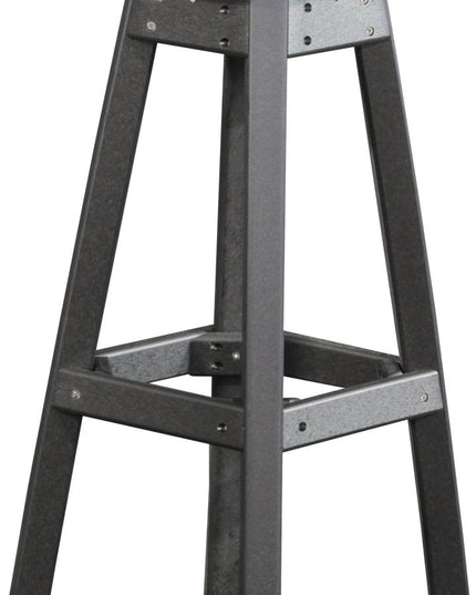 LuxCraft Poly Bar Stool (Weatherwood & Black)