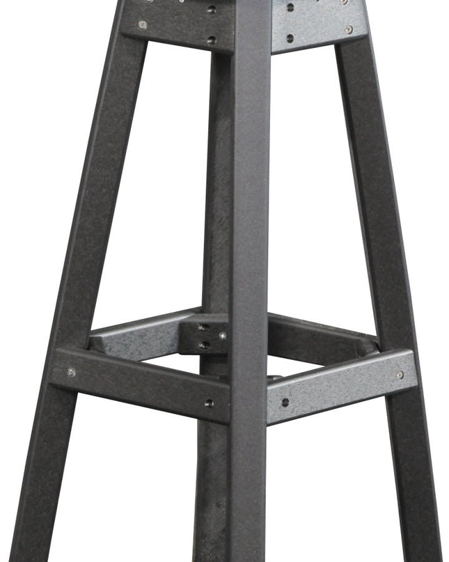 LuxCraft Poly Bar Stool (Weatherwood & Black)