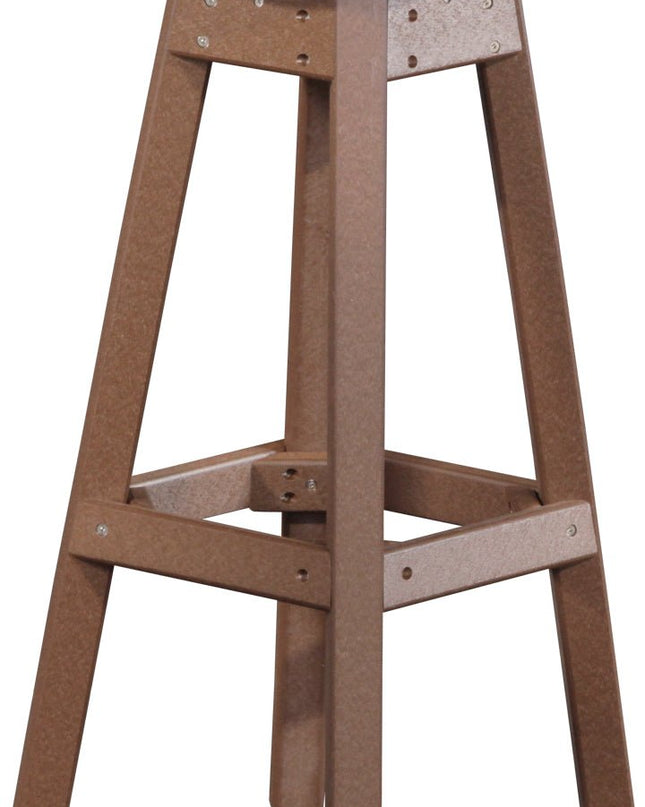 LuxCraft Poly Bar Stool (Weatherwood & Chestnut Brown)