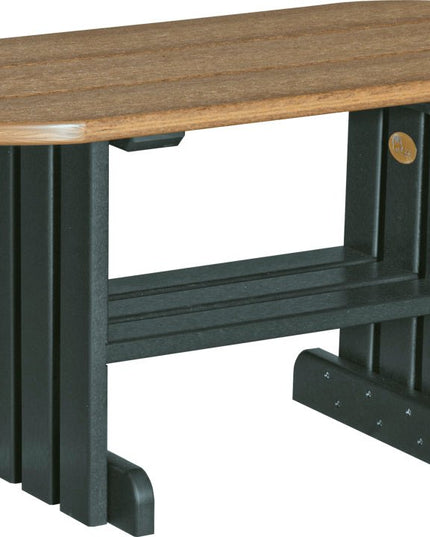LuxCraft Poly Coffee Table (Antique Mahogany & Black)