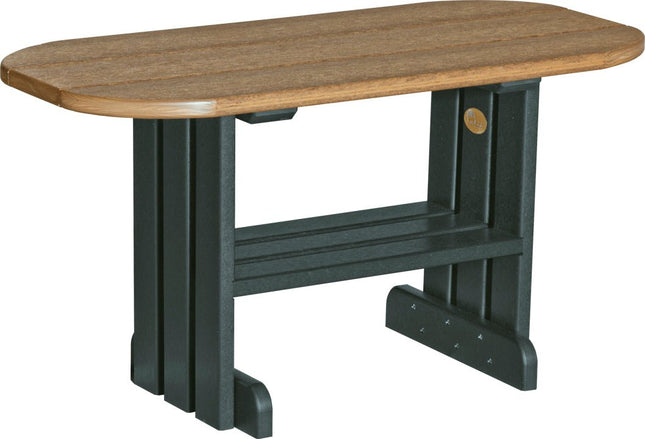 LuxCraft Poly Coffee Table (Antique Mahogany & Black)