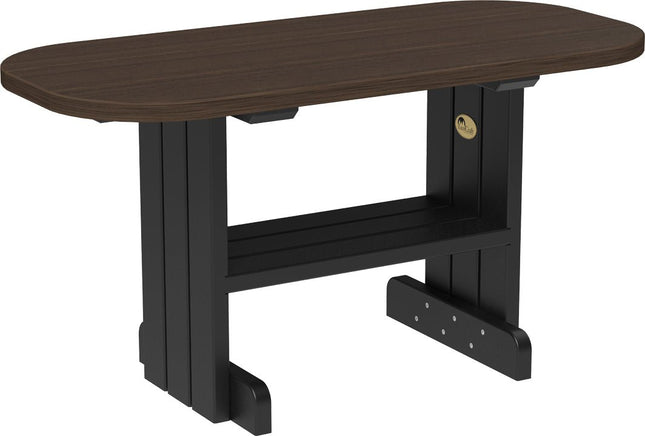 LuxCraft Poly Coffee Table (Brazilian Walnut & Black)