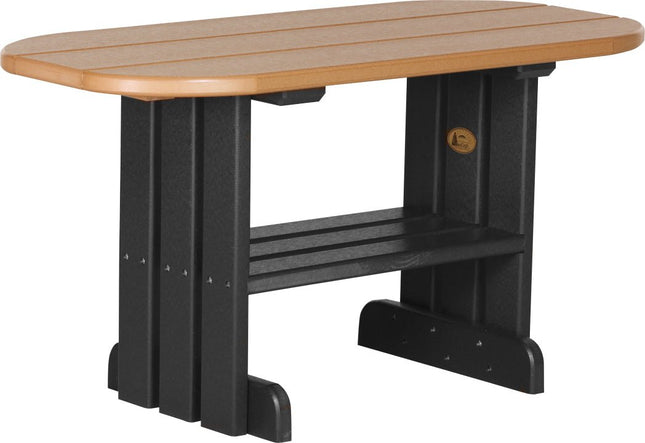 LuxCraft Poly Coffee Table (Cedar & Black)