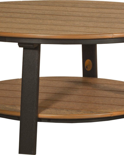 LuxCraft Poly Deluxe Conversation Table (Antique Mahogany & Black)