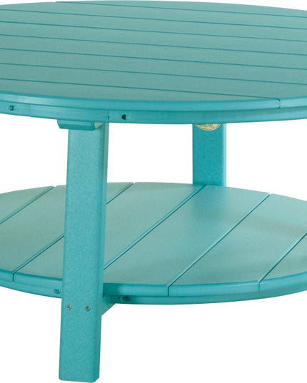LuxCraft Poly Deluxe Conversation Table (Aruba Blue & White)