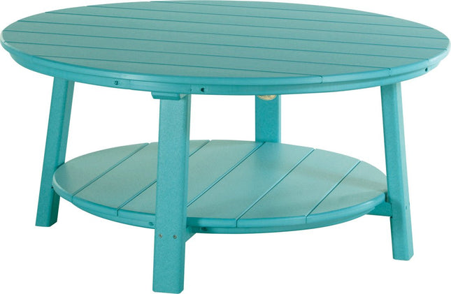 LuxCraft Poly Deluxe Conversation Table (Aruba Blue & White)