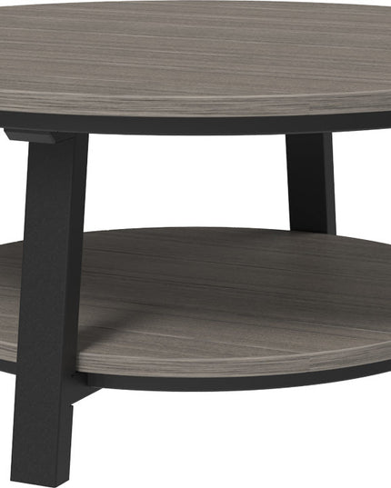 LuxCraft Poly Deluxe Conversation Table (Coastal Gray & Black)