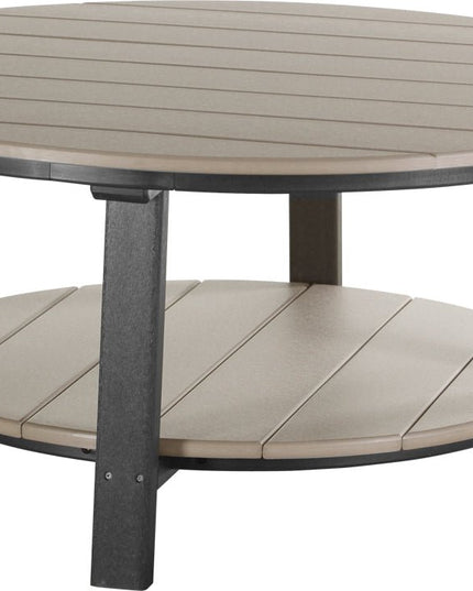 LuxCraft Poly Deluxe Conversation Table (Weatherwood&Black)