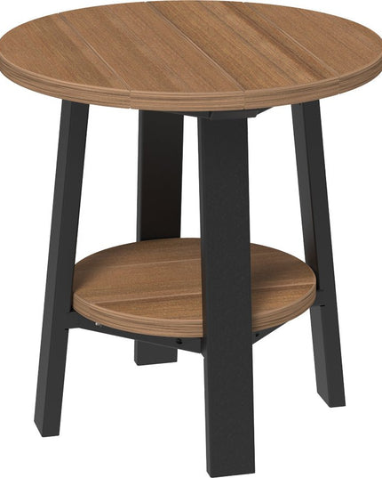 LuxCraft Deluxe End Table featured in antique mahogany and black