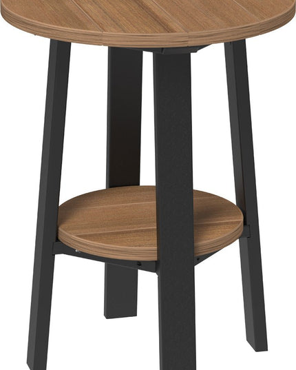 LuxCraft Poly Deluxe End Table (Antique Mahogany & Black) 28 Inch