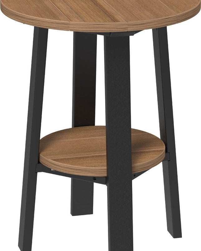 LuxCraft Poly Deluxe End Table (Antique Mahogany & Black) 28 Inch