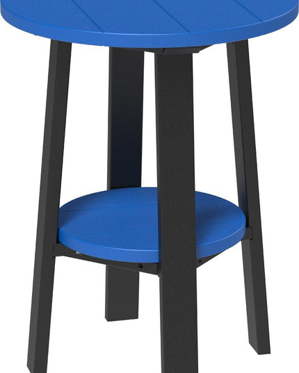 LuxCraft Poly Deluxe End Table (Blue & Black) 28 Inch