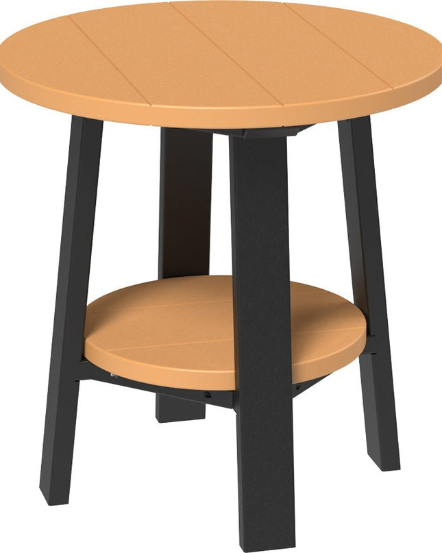 LuxCraft Deluxe End Table featured in tangerine and black
