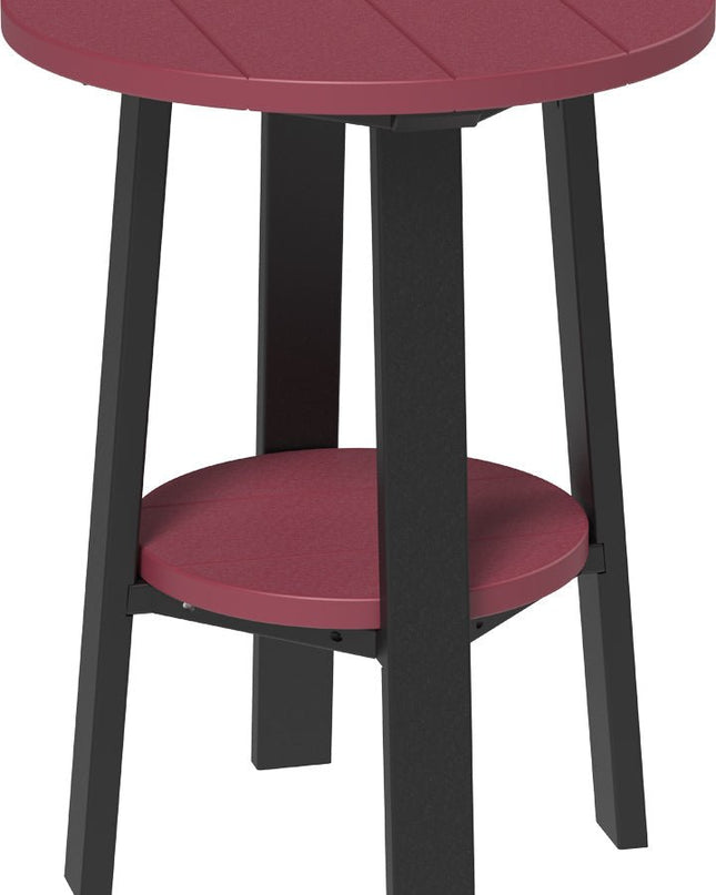 LuxCraft Poly Deluxe End Table (Cherrywood & Black) 28 Inch