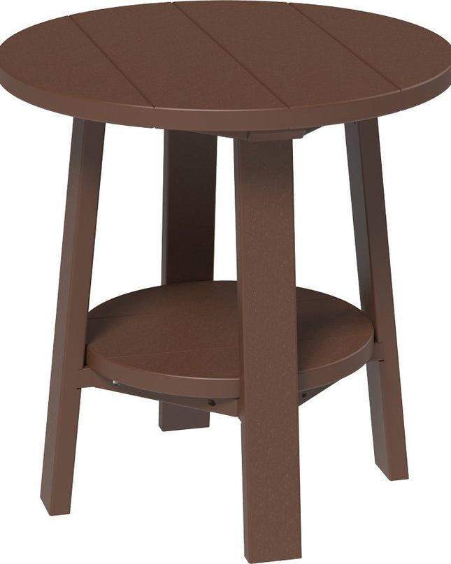 LuxCraft Deluxe End Table featured in chestnut brown