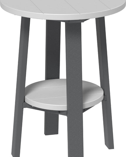 LuxCraft Poly Deluxe End Table (Dove Gray & Slate) 28 Inch