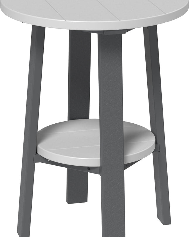 LuxCraft Poly Deluxe End Table (Dove Gray & Slate) 28 Inch