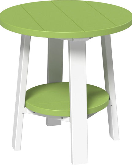 LuxCraft Deluxe End Table featured in lime green and white