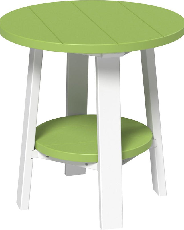 LuxCraft Deluxe End Table featured in lime green and white
