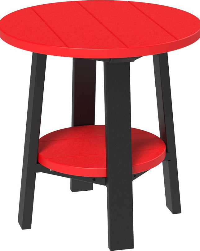 LuxCraft Deluxe End Table featured in red and black