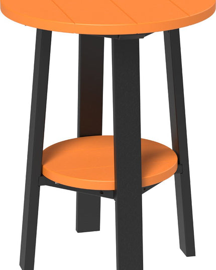 LuxCraft Poly Deluxe End Table (Tangerine & Black) 28 Inch