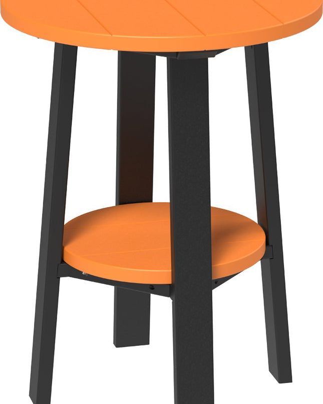 LuxCraft Poly Deluxe End Table (Tangerine & Black) 28 Inch