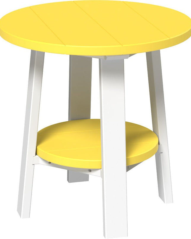 LuxCraft Deluxe End Table featured in yellow and white