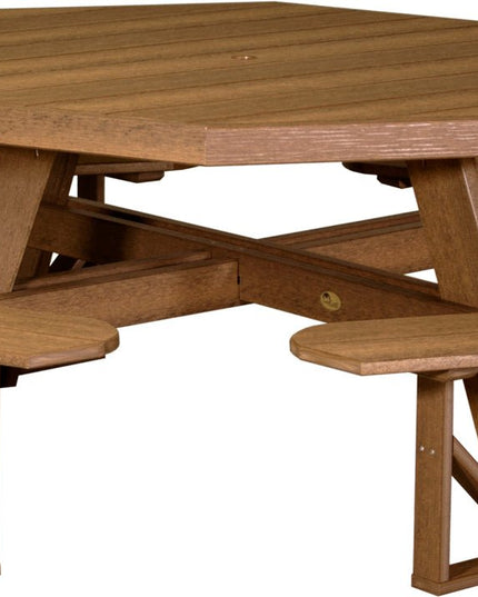LuxCraft Poly Octagon Picnic Table (Antique Mahogany)