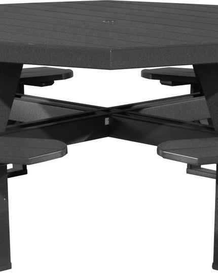 LuxCraft Poly Octagon Picnic Table (Black)