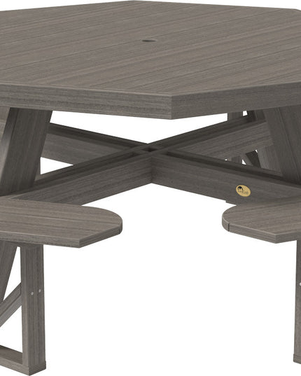 LuxCraft Poly Octagon Picnic Table (Coastal Gray)