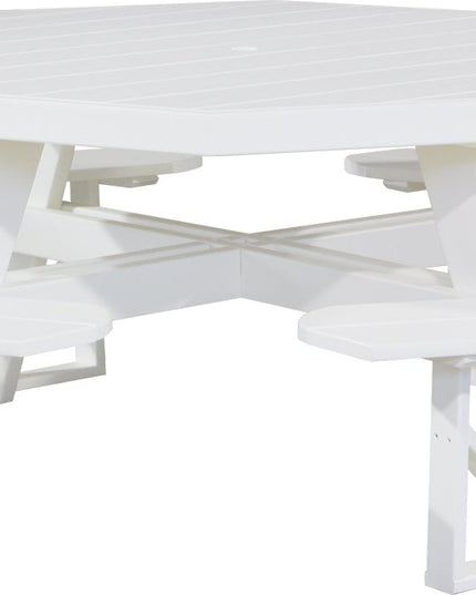 LuxCraft Poly Octagon Picnic Table (White)