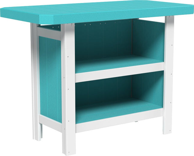 LuxCraft Poly Serving Bar (Aruba Blue & White)