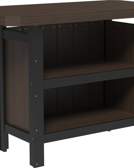 LuxCraft Poly Serving Bar (Brazilian Walnut & Black)