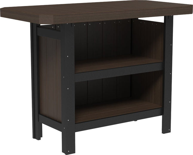 LuxCraft Poly Serving Bar (Brazilian Walnut & Black)
