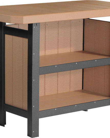 LuxCraft Poly Serving Bar (Cedar & Black)
