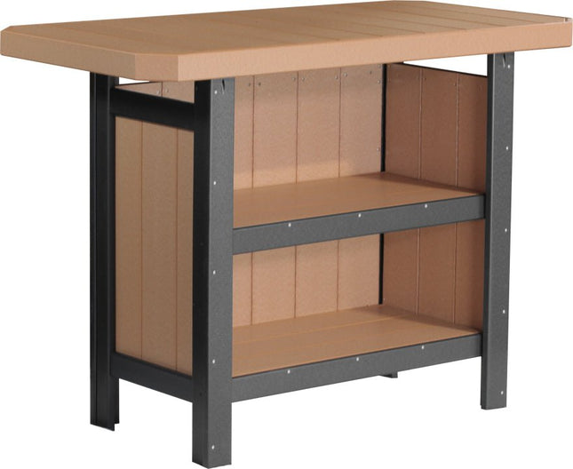 LuxCraft Poly Serving Bar (Cedar & Black)