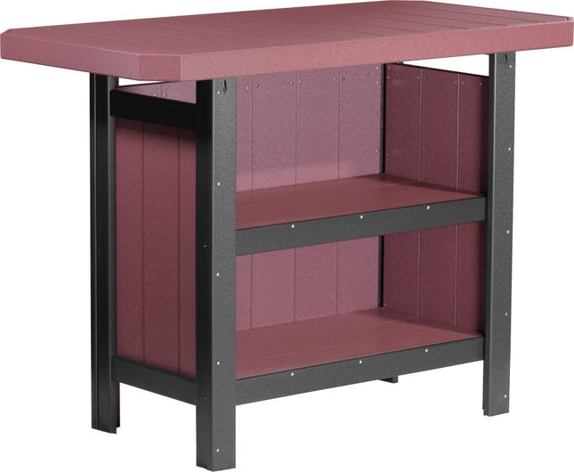 LuxCraft Poly Serving Bar (Cherrywood & Black)