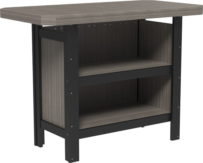 LuxCraft Poly Serving Bar (Coastal Gray & Black)