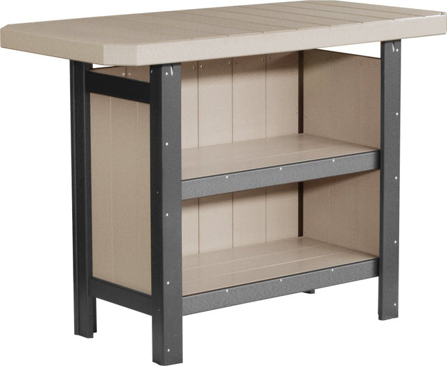 LuxCraft Poly Serving Bar (Weatherwood & Black)