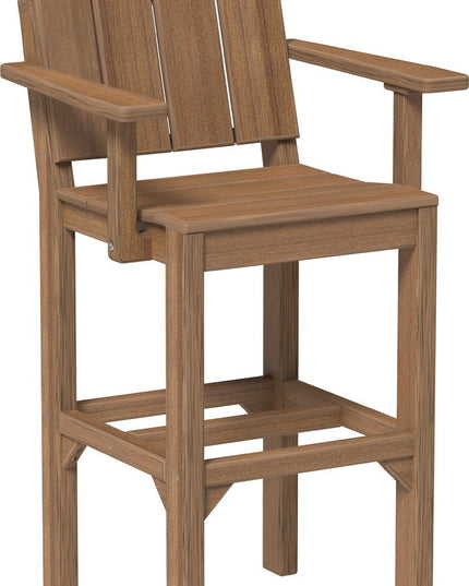 LuxCraft Urban Arm Chair (Bar Height) Antique Mahogany