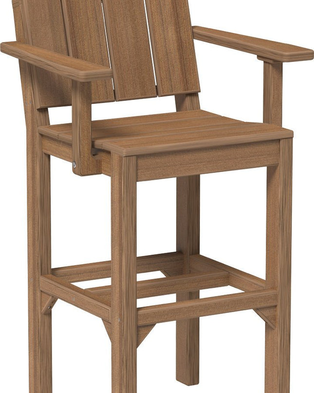 LuxCraft Urban Arm Chair (Bar Height) Antique Mahogany
