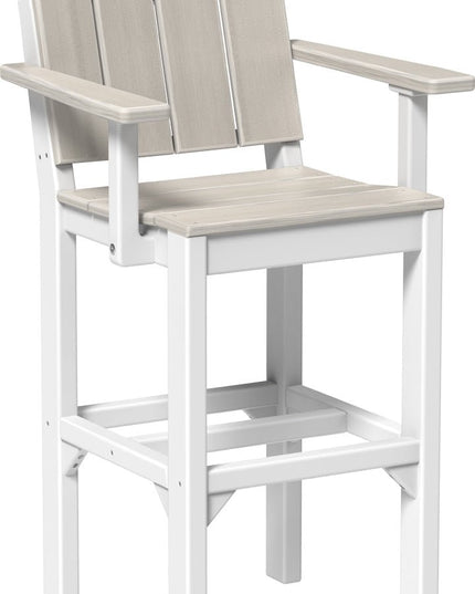 LuxCraft Urban Arm Chair (Bar Height) Birch & White