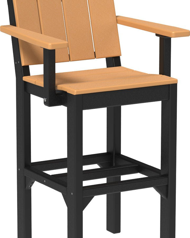 LuxCraft Urban Arm Chair (Bar Height) Cedar & Black