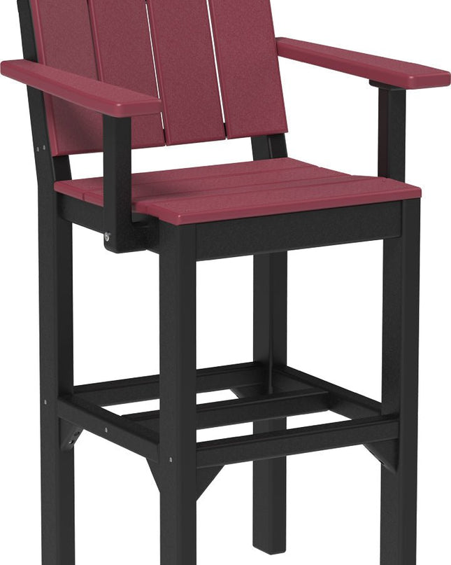 LuxCraft Urban Arm Chair (Bar Height) Cherrywood & Black