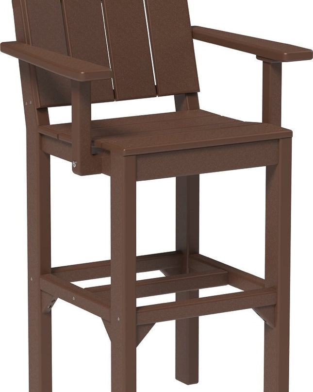 LuxCraft Urban Arm Chair (Bar Height) Chestnut Brown
