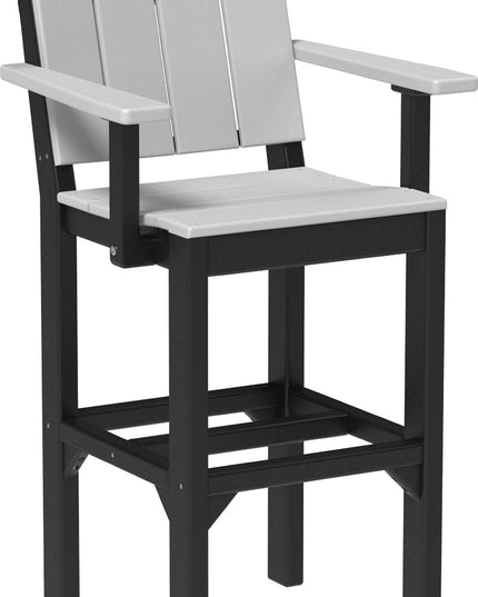 LuxCraft Urban Arm Chair (Bar Height) Dove Gray & Black