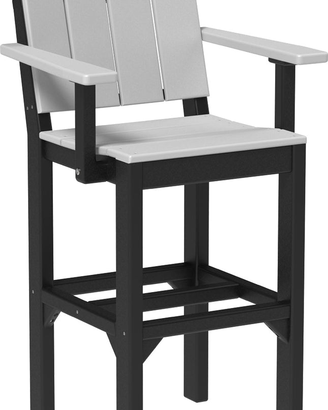 LuxCraft Urban Arm Chair (Bar Height) Dove Gray & Black