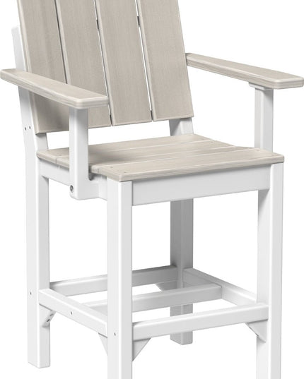 LuxCraft Urban Arm Chair (Counter Height) Birch & White