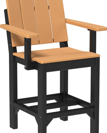LuxCraft Urban Arm Chair (Counter Height) Cedar & Black